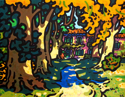 Allée dorée
