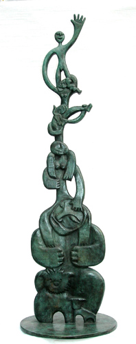 Totem en bronze