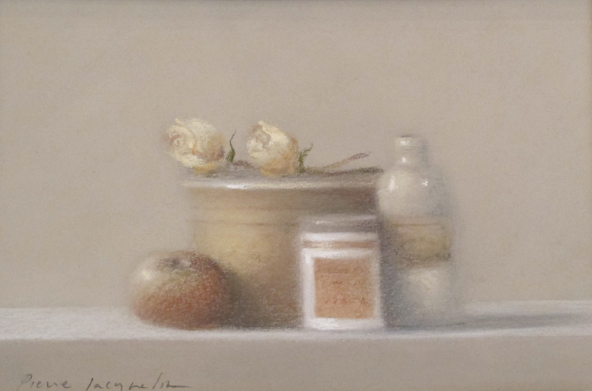 Deux roses et pomme