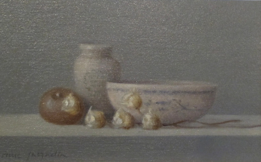 Nature morte en gris bleu
