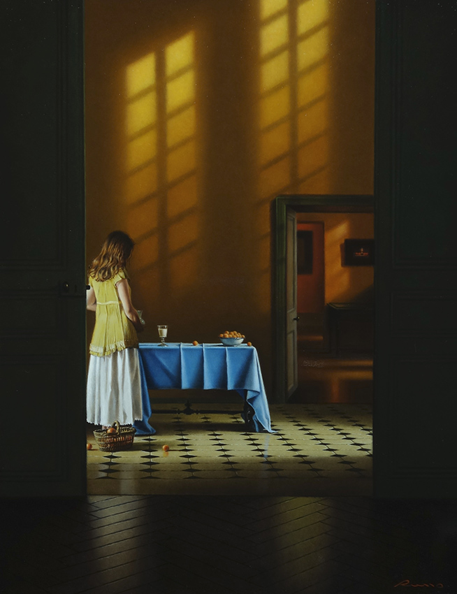 Jeune femme au verre de lait