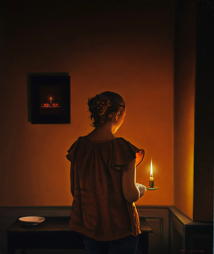 Jeune fille à la bougie