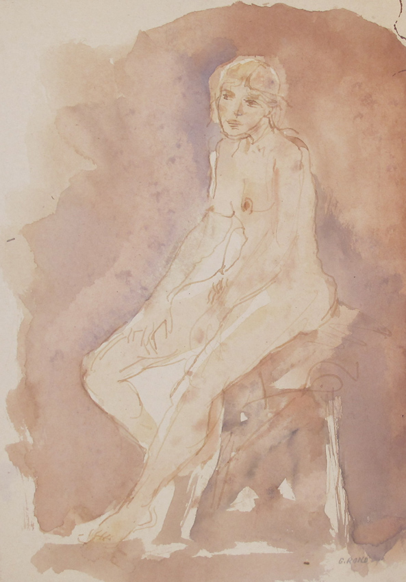 Croquis femme assise