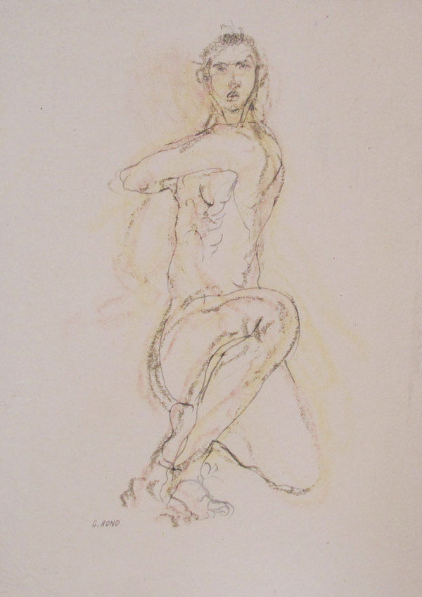 Croquis homme agenouillé
