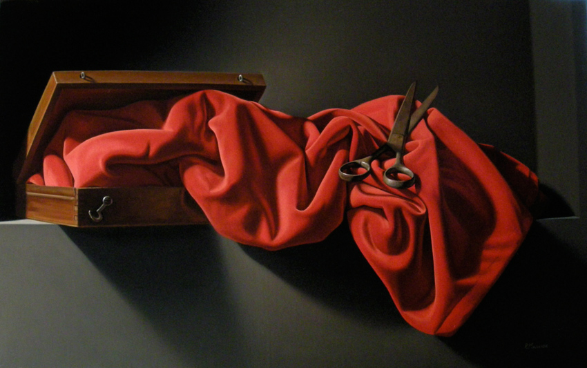Les ciseaux aux velours rouges
